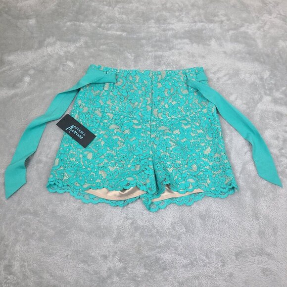 Marciano‎ by Guess High Waisted Teal lace short Size 4 - Picture 2 of 12